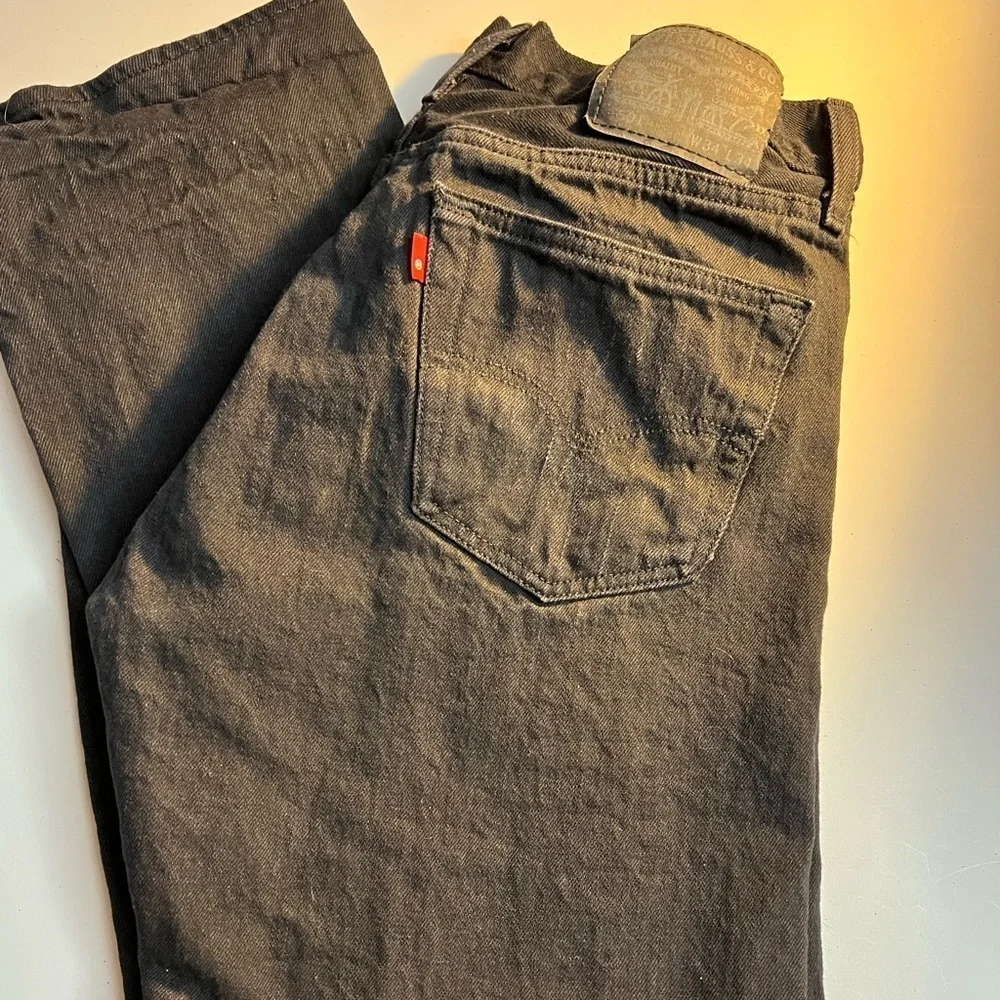 LEVI’s Black Jeans Men’s SZ 34/34 Levi’s 501 Label Black Denim Pant Button Fly